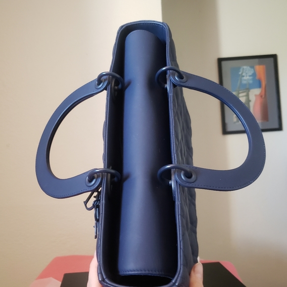 Lady D.ior navy blue large bag - Picture 5 of 7